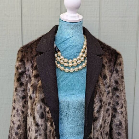 Juicy Couture Faux Fur Ombre Cheetah Print Button up Cardigan. XL - Picture 2 of 10